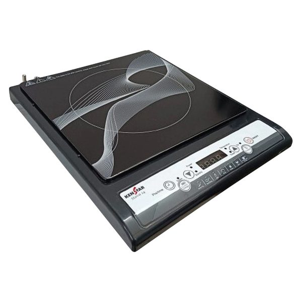 Kenstar Stova 14, 1400W, Induction Cooktop, Soft-Touch Tact Control, Automatic Voltage Regulator, Black, Kisto14kp7r0-dts