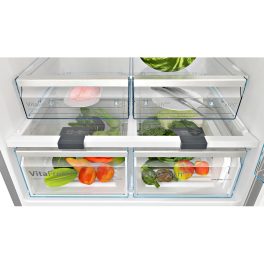 Bosch 4 Star 641 Litre 6 Series No-Frost Double Door Refrigerator, Vita Fresh, 14 hour Storage Period of Power Failure, Brushed steel, KDN86AID0I