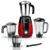 Bosch TrueMixx Pro 1000 W mixer grinder, Robust motor and specialized blunt pounding blade technology, unique lid-locks, Red-Black, MGM8842RIN