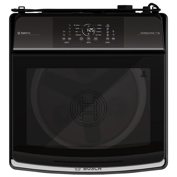 BOSCH Series 2, Expert Care Wash System 7 kg Fully Automatic Top Load Washing Machine with Reload Function, Dark Grey, WOE700D0IN