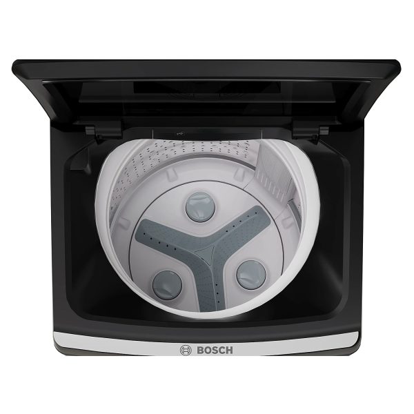 BOSCH Series 2, Expert Care Wash System 7 kg Fully Automatic Top Load Washing Machine with Reload Function, Dark Grey, WOE700D0IN