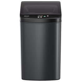 Akai 7.5 kg fully-Automatic top-load washing machine, 8 wash programs with Memory Function, LID Type Glass, Magic Filter with Waterfall and Rust Proof Body, Mid Black, AFT-75DBPP