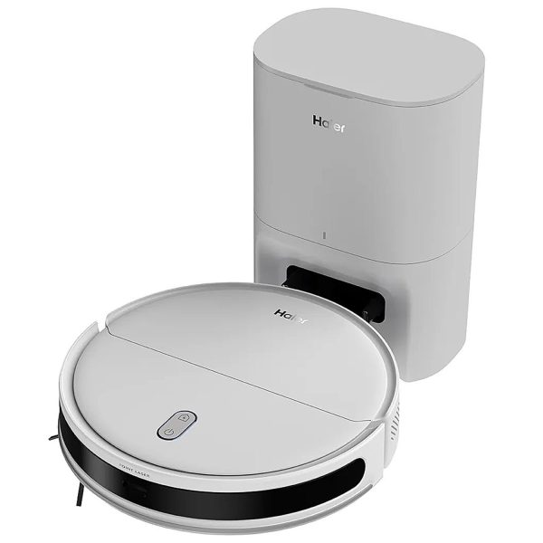 Haier F55240E Robot Vacuum Cleaner With 5 Maps Memory & Strong Battery Life, Auto Empty Dust Box, White, CIVIC X11 PRO