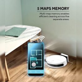 Haier F55241E Robot Vacuum Cleaner With 5 Maps Memory & Strong Battery Life, Manually Empty Dust Box, White, CIVIC X11
