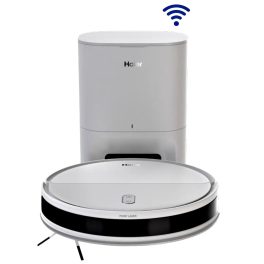 Haier F55240E Robot Vacuum Cleaner With 5 Maps Memory & Strong Battery Life, Auto Empty Dust Box, White, CIVIC X11 PRO