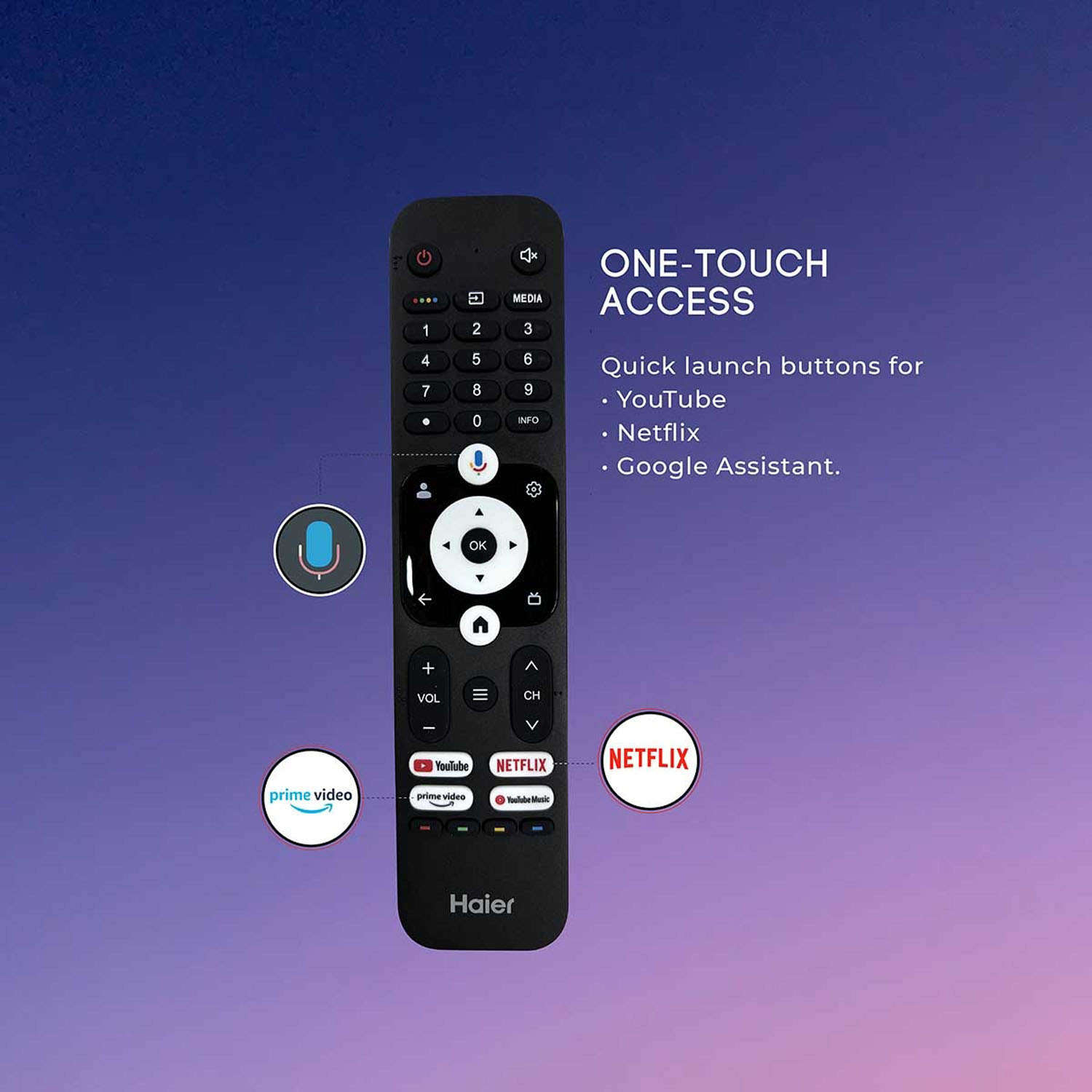 Haier 4K Ultra HD K85 Series 189cm(75) Smart Google TV, with Dolby Vision Atmos and Hands Free Voice Control, Google Assistant & MEMC, Silver, H75K85FUX Haier 4K Ultra HD K85 Series 189cm(75) Smart Google TV, with Dolby Vision Atmos and Hands Free Voice Control, Google Assistant & MEMC, Silver, H75K85FUX