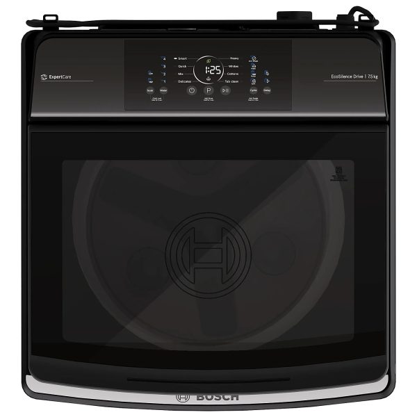 BOSCH Series 2, Expert Care Wash System 7.5 kg 5 Star Fully Automatic Top Load Washing Machine with Reload Function, Dark Lake, WOE750B0IN