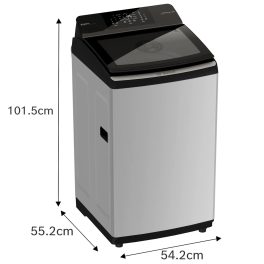 BOSCH Series 2, Expert Care Wash System 7.5 kg 5 Star Fully Automatic Top Load Washing Machine with Reload Function, Graphite Silver, WOE750S0IN