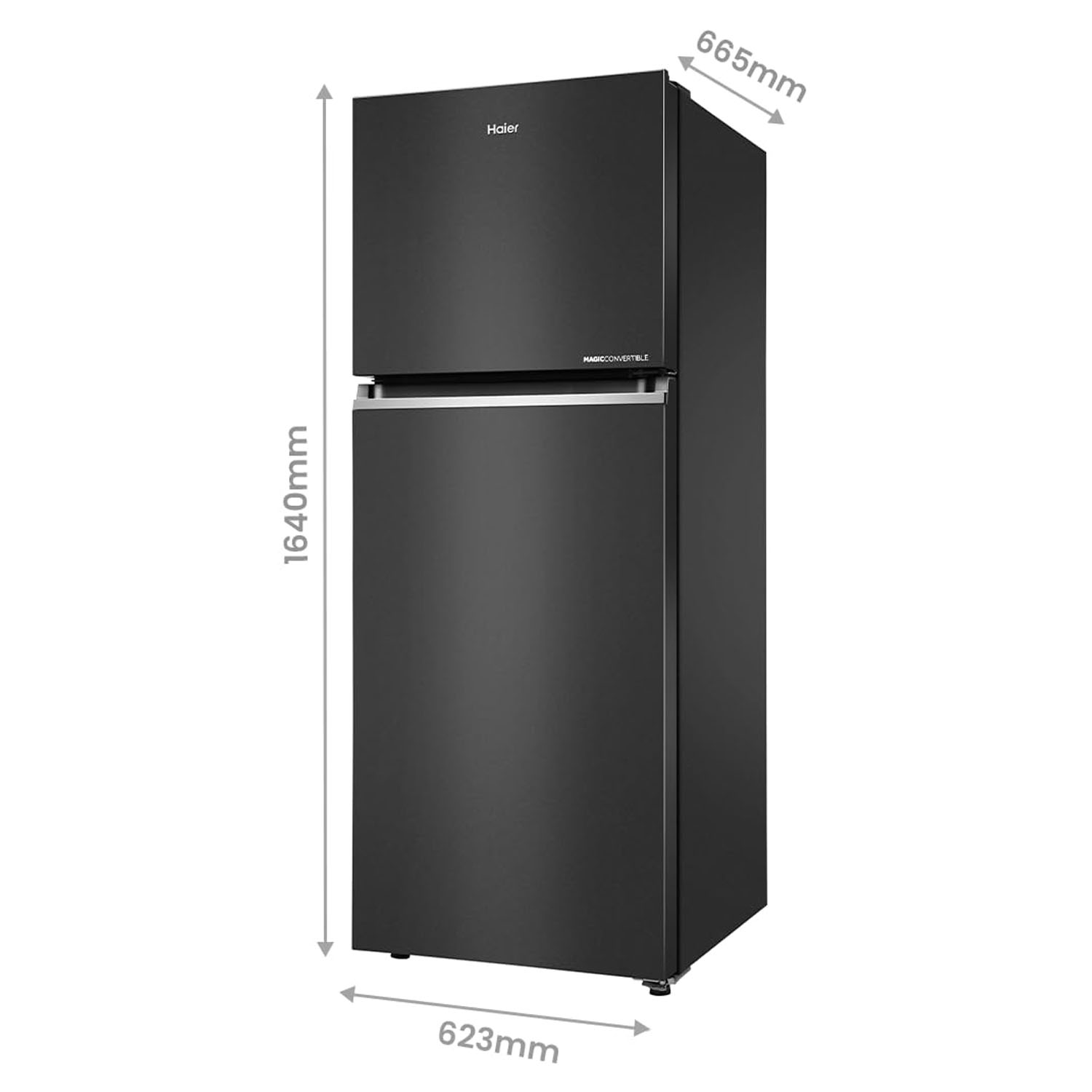 Haier 328 L, 3 Star, 10-in-1 Convertible, Frost Free Double Door Refrigerator, Triple Inverter & Dual Fan Motor Technology, Graphite Black, HRF-3782BLGK-P Haier 328 L, 3 Star, 10-in-1 Convertible, Frost Free Double Door Refrigerator, Triple Inverter & Dual Fan Motor Technology, Graphite Black, HRF-3782BLGK-P