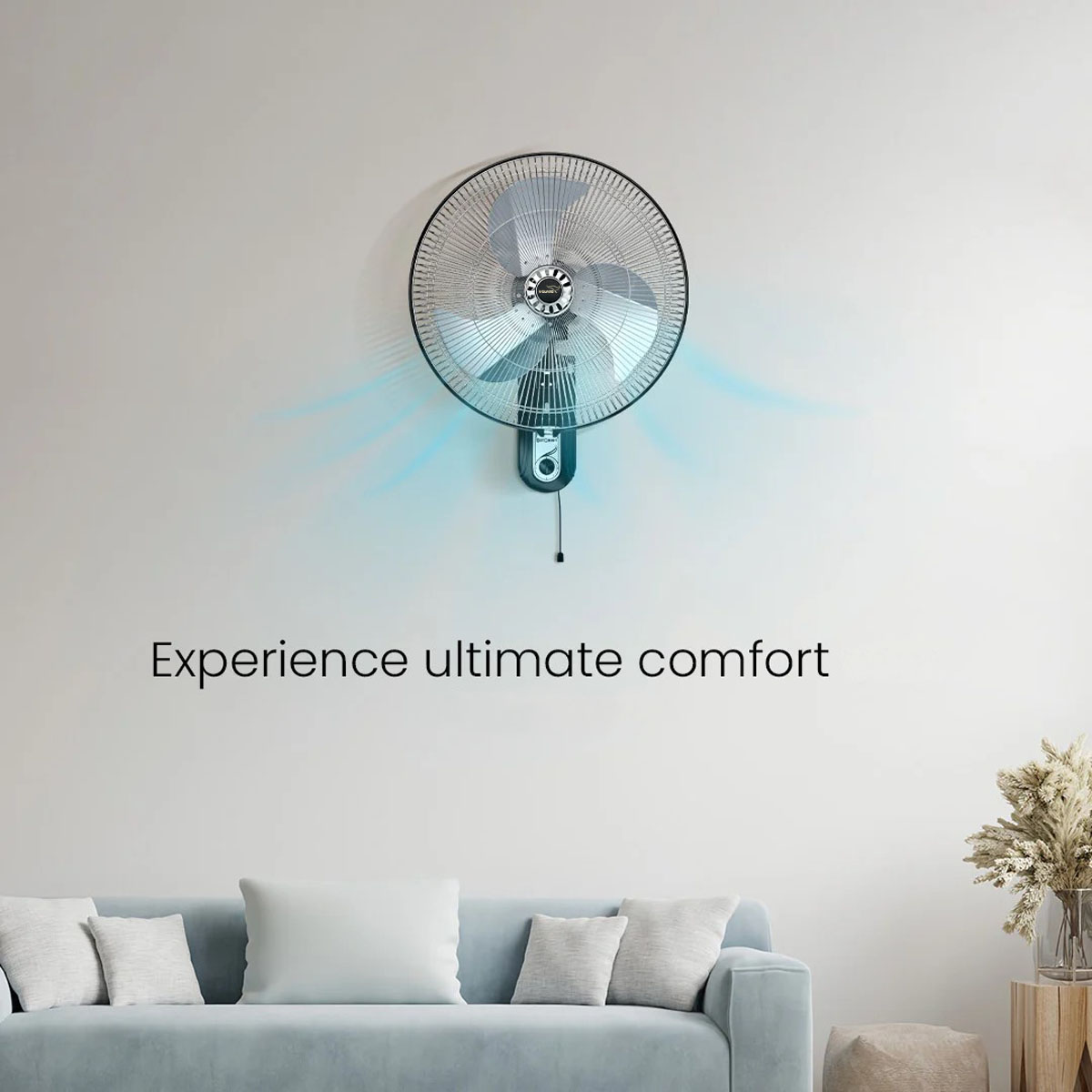 V-Guard Ultra High Speed 450 mm Wall Fan,1350RPM, Black, Fanza MWF Delight Neo Steel V-Guard Ultra High Speed 450 mm Wall Fan,1350RPM, Black, Fanza MWF Delight Neo Steel