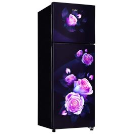 Haier 240L 2 Star Frost Free Top Mount Double Door Refrigerator, Cool Pad, 200% Faster Ice Making in 49 Minutes, Marine Rose, HRF-2902EMR-P
