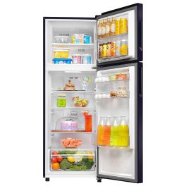 Haier 240L 2 Star Frost Free Top Mount Double Door Refrigerator, Cool Pad, 200% Faster Ice Making in 49 Minutes, Marine Rose, HRF-2902EMR-P