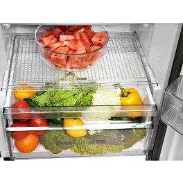 Haier 240L 2 Star Frost Free Top Mount Double Door Refrigerator, Cool Pad, 200% Faster Ice Making in 49 Minute, Black Glass, HRF-2902EKG-P