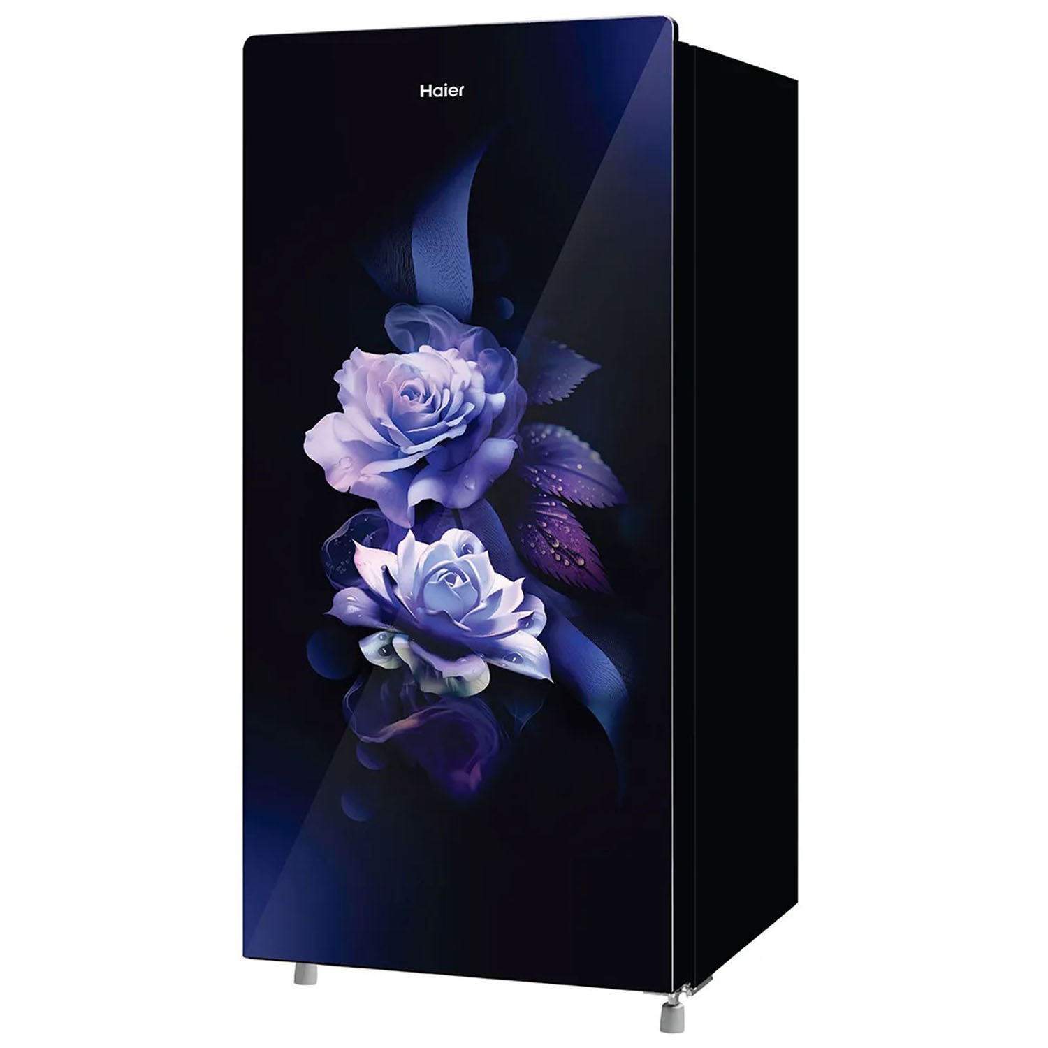 Haier 185 L, 2 Star Direct Cool Glass Finish Single Door Refrigerator, Marine Dime Glass Finish, Recess Handle, Purple, HRD-2062CMDG-N Haier 185 L, 2 Star Direct Cool Glass Finish Single Door Refrigerator, Marine Dime Glass Finish, Recess Handle, Purple, HRD-2062CMDG-N