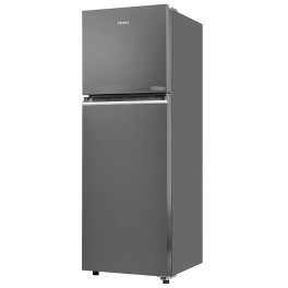 Haier 240L 2 Star Frost Free Top Mount Double Door Refrigerator, 5 In 1 Convertible Modes, Twin Inverter, 200% Faster Ice Making in 49 Minutes, GE Black, HRF-2902IBGB-P