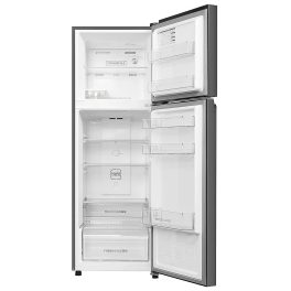 Haier 240L 2 Star Frost Free Top Mount Double Door Refrigerator, 5 In 1 Convertible Modes, Twin Inverter, 200% Faster Ice Making in 49 Minutes, GE Black, HRF-2902IBGB-P