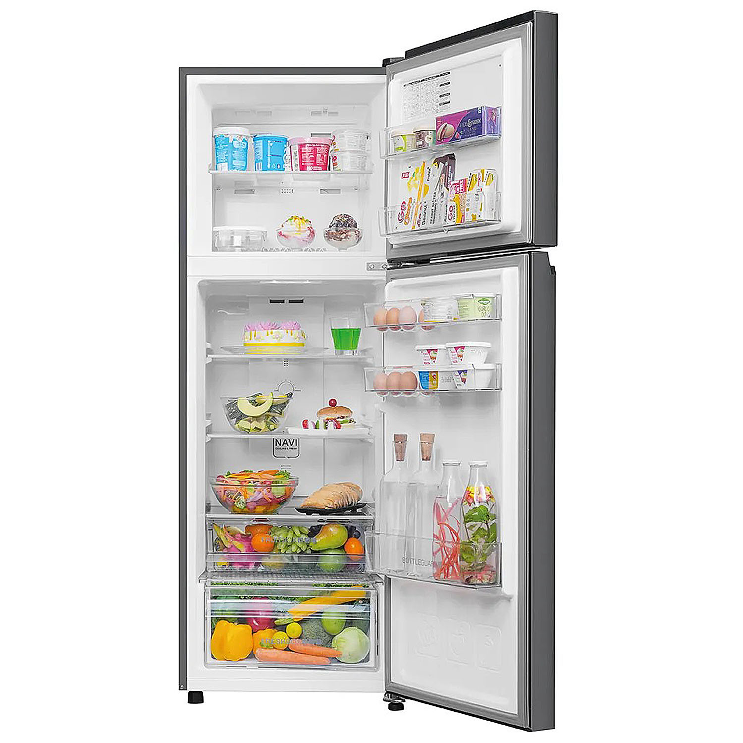 Haier 240L 2 Star Frost Free Top Mount Double Door Refrigerator, 5 In 1 Convertible Modes, Twin Inverter, 200% Faster Ice Making in 49 Minutes, GE Black, HRF-2902IBGB-P Haier 240L 2 Star Frost Free Top Mount Double Door Refrigerator, 5 In 1 Convertible Modes, Twin Inverter, 200% Faster Ice Making in 49 Minutes, GE Black, HRF-2902IBGB-P