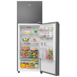 Haier 240L 2 Star Frost Free Top Mount Double Door Refrigerator, 5 In 1 Convertible Modes, Twin Inverter, 200% Faster Ice Making in 49 Minutes, GE Black, HRF-2902IBGB-P
