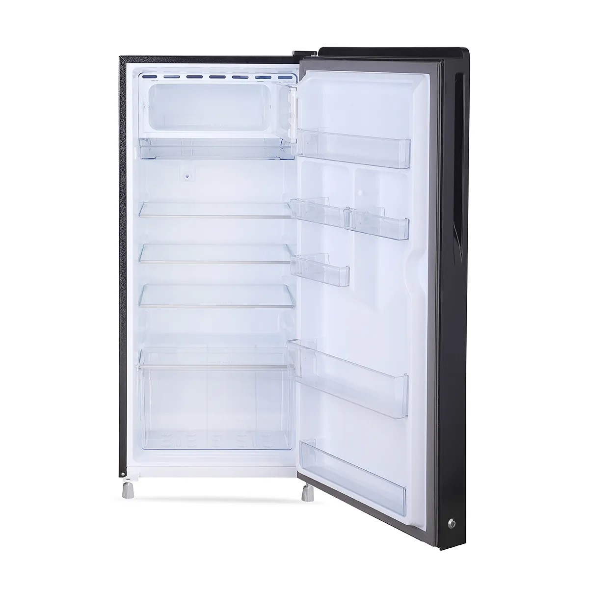 Haier 185 L, 2 Star Direct Cool Glass Finish Single Door Refrigerator, Marine Dime Glass Finish, Recess Handle, Purple, HRD-2062CMDG-N Haier 185 L, 2 Star Direct Cool Glass Finish Single Door Refrigerator, Marine Dime Glass Finish, Recess Handle, Purple, HRD-2062CMDG-N