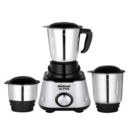 SUNFLAME 500 watt 3 Jar Mixer Grinder, Auto Shut Off & Overload Protection, Silver, Aplha