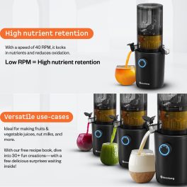 Atomberg Cold Press Juicer, High Nutrition, Easy Assembly & Cleaning, Intelligent Auto Reverse, Advanced Safety Features, Ideal for Fruit, Veggie Juices & Nut Milks, Althea