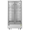 Western 908 Liter Visi Cooler Glass Standard Double Door Commercial Refrigerator, Automatic Defrost System, Air- Cooled, Low Power Consumption, Heavy-Duty Compressor, White-Grey, SRC1050-GL