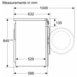 Bosch Series 8, 1400RPM 11 KG Fully Automatic Front Load washing machine, AntiStain Technology & Reload Function, Silver inox, WGA264AXIN