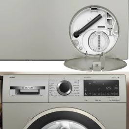 Bosch Series 8, 1400RPM 11 KG Fully Automatic Front Load washing machine, AntiStain Technology & Reload Function, Silver inox, WGA264AXIN
