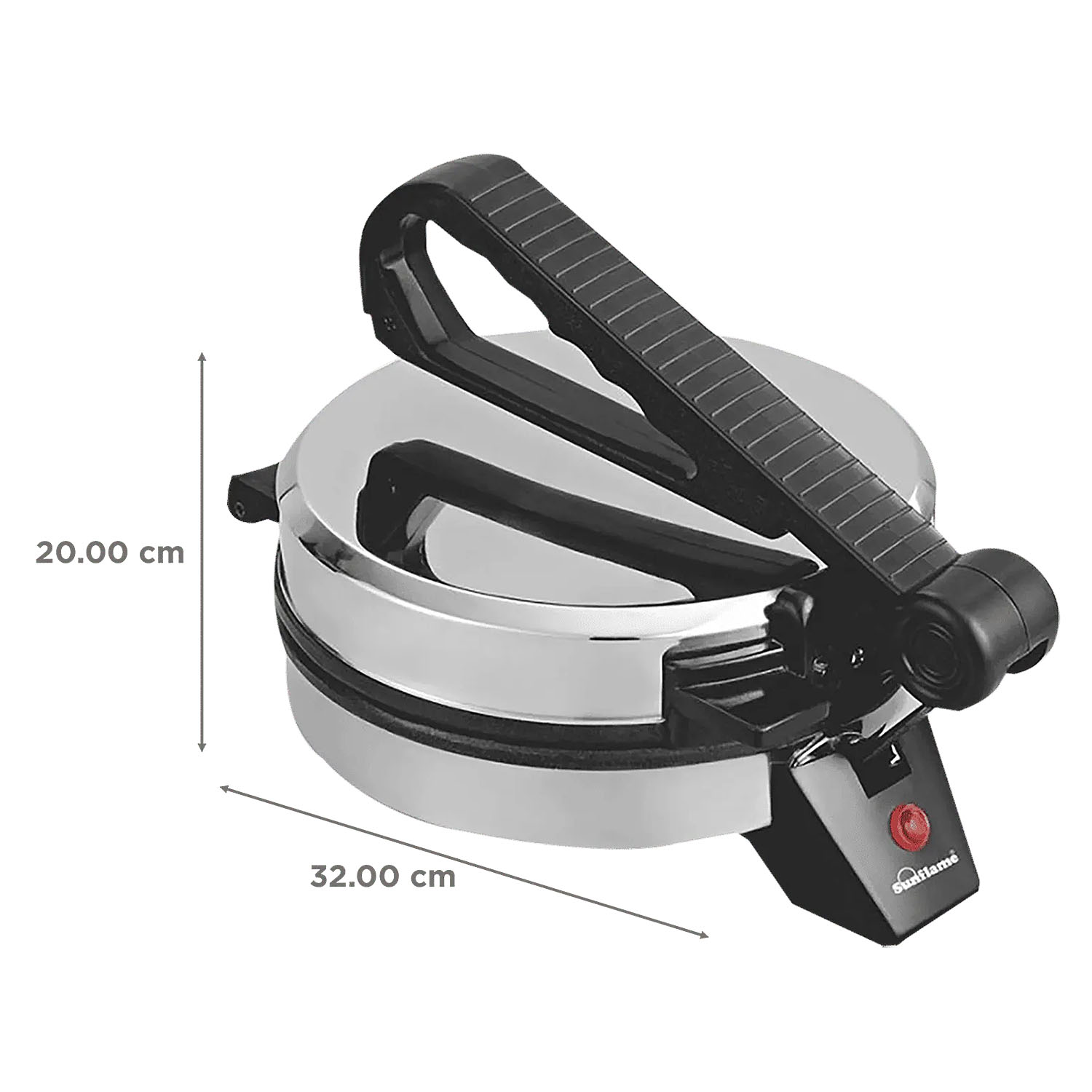 Sunflame 900-Watt Roti Maker, Stainless Steel Body And Non-Stick Cooking Plates, Silver-Black, RM1 Sunflame 900-Watt Roti Maker, Stainless Steel Body And Non-Stick Cooking Plates, Silver-Black, RM1