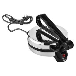 Sunflame 900-Watt Roti Maker, Stainless Steel Body And Non-Stick Cooking Plates, Silver-Black, RM1