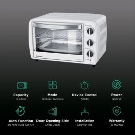 SUNFLAME 16L Stainless Steel OTG(1200W), Baking, Grilling and Toasting, PC, OTG16L