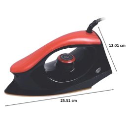 Sunflame 750 Watts Dry Iron, Automatic Temperature Control, Black & Red, Flair