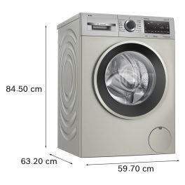 Bosch Series 8, 1400RPM 11 KG Fully Automatic Front Load washing machine, AntiStain Technology & Reload Function, Silver inox, WGA264AXIN