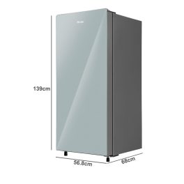 Haier 190L 5 Star Direct Cool Single Door Refrigerator, Toughened Glass Shelves, Large Veg Box, 1 Hour Icing Technology, Easy Clean Back, Mirror Glass, HRD-2105CMG-P