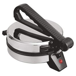 Sunflame 900-Watt Roti Maker, Stainless Steel Body And Non-Stick Cooking Plates, Silver-Black, RM1