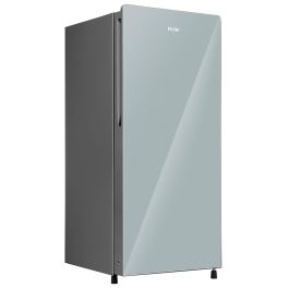 Haier 190L 5 Star Direct Cool Single Door Refrigerator, Toughened Glass Shelves, Large Veg Box, 1 Hour Icing Technology, Easy Clean Back, Mirror Glass, HRD-2105CMG-P