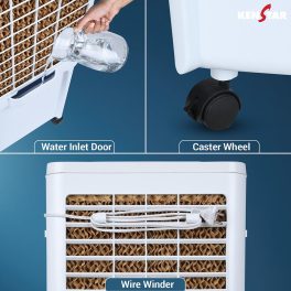 Kenstar 45 L Room/Personal Air Cooler For Home, Honeycomb Pad, High Speed Fan, 40 Ft Powerful Air Throw, Inverter compatible, Portable Cooler-Room, 1-Yr Product Warranty, White, TallDe HC