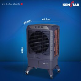 Kenstar 45L Personal Desert Air Cooler, Anti-Bacterial Honeycomb Pads, High-Speed, Invertor ready, 35Ft Air Throw, Grey, MAHA KOOL HC