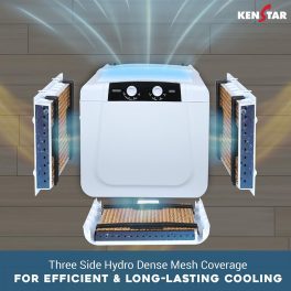 Kenstar 45 L Room/Personal Air Cooler For Home, Honeycomb Pad, High Speed Fan, 40 Ft Powerful Air Throw, Inverter compatible, Portable Cooler-Room, 1-Yr Product Warranty, White, TallDe HC