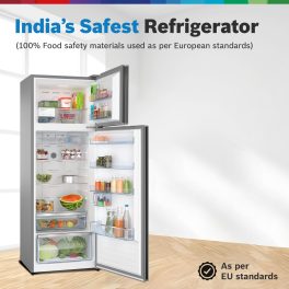 Bosch 368L, 3-Star, Frost free Double Door Inverter Refrigerator (2025 Model), 6-in-1 Convertible, 18 Hours Cooling Retention, Digital Display, Super Freeze, 80min Convert, Smoky Steel, CTC39K03NI