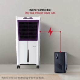 Kenstar 170 Watts, 51L Personal Desert Air Water Cooler for Home - Inverter Compatible, Honeycomb Cooling Pads, Collapsible Louvers, White, JETT