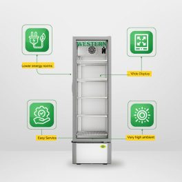 Western 302 Liters Visi Cooler single-door commercial display refrigerator, 1-Year Comprehensive Warranty, White, SRC360-GL