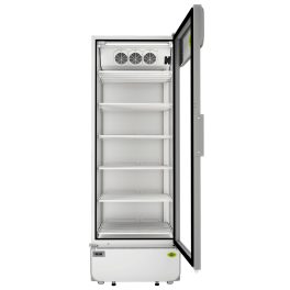 Western 585 Liter Visi Cooler Glass Standard Single Door Commercial Refrigerator, Automatic Defrost System, White-Grey, SRC752-GL