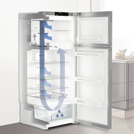 Liebherr 316L 2 Star, Hot to Cool, Frost Free Double Door Inverter Refrigerator, Duo cooling, Fridge-freezer with NoFrost, Vegetable Organiser, Stainless steel, TDHssB 3111