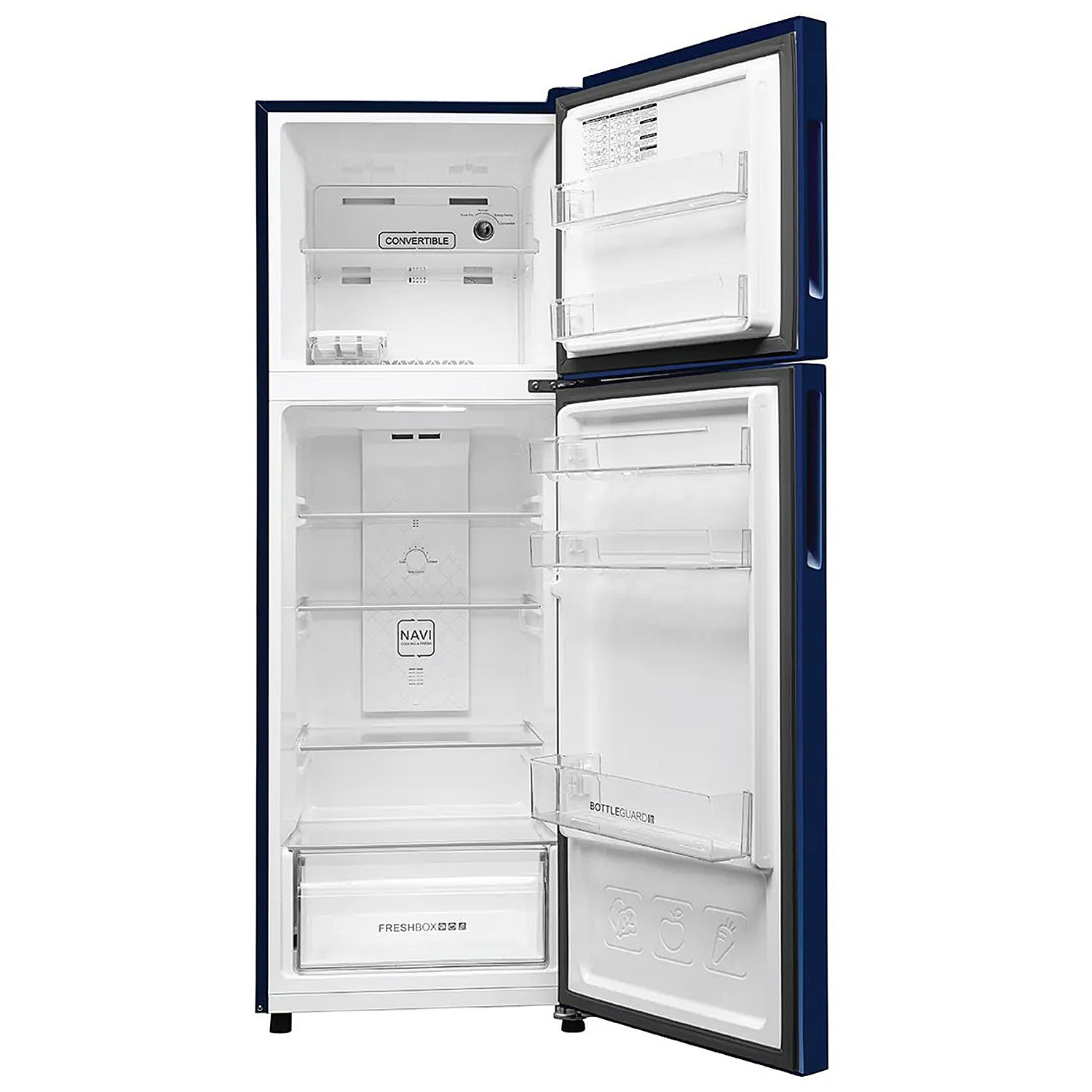 Haier 240 Litre 2 Star Double Door Refrigerator with 5-in-1 Convertible and Turbo Icing Technology, Green Inox, HRF2902BGI Haier 240 Litre 2 Star Double Door Refrigerator with 5-in-1 Convertible and Turbo Icing Technology, Green Inox, HRF2902BGI