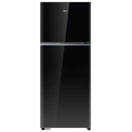 Haier 475 L, 2-star Top-Mounted Double-Door Frost-Free Refrigerator, Eco Mode, Double Magic Zone, Twin Inverter Technology, Black Glass, HRF-5252PGK-N