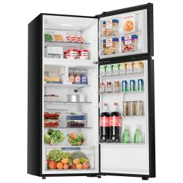 Haier 475 L, 2-star Top-Mounted Double-Door Frost-Free Refrigerator, Eco Mode, Double Magic Zone, Twin Inverter Technology, Black Glass, HRF-5252PGK-N