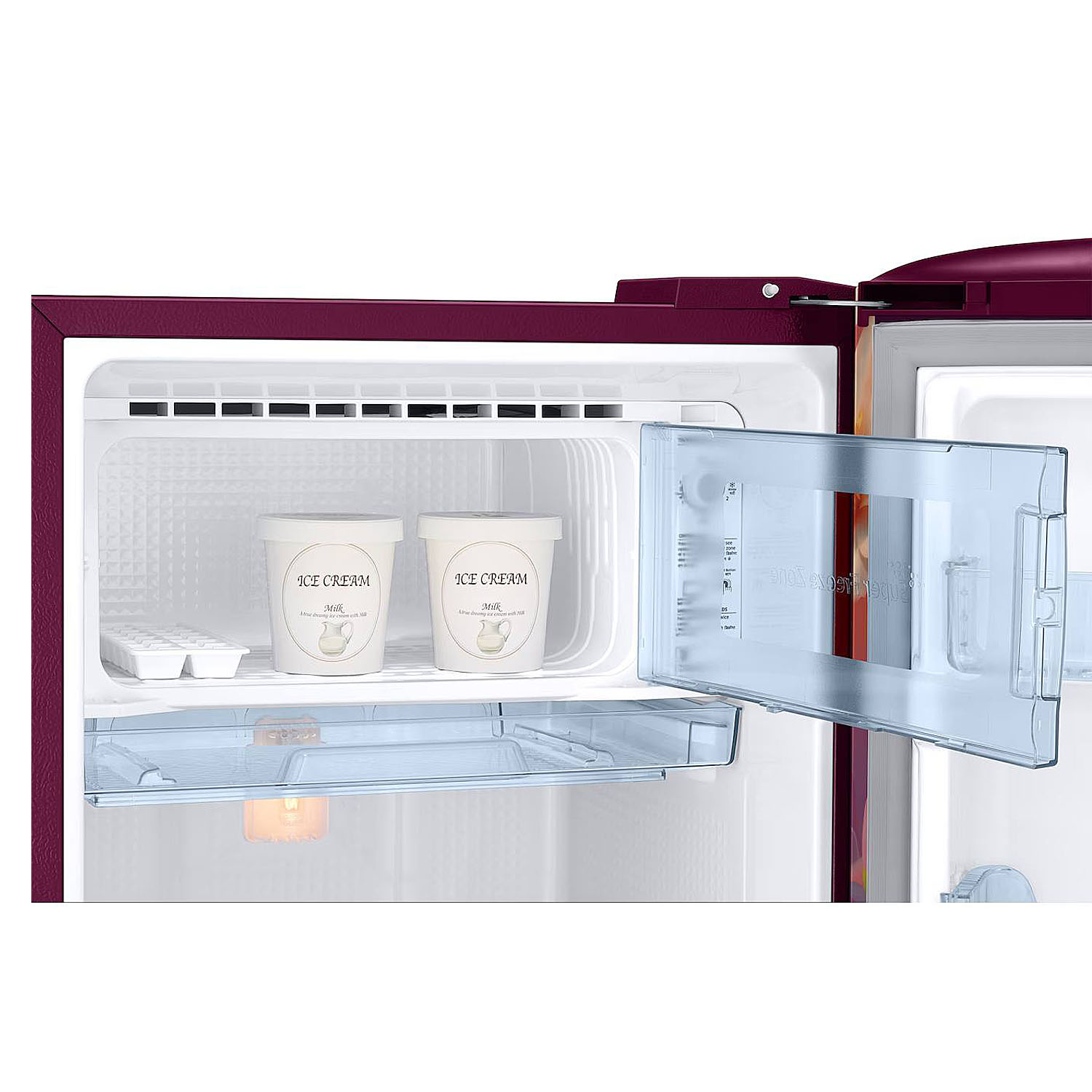 Samsung 183 L, 3 Star, Digital Inverter, Direct-Cool Single Door Refrigerator With Base Stand Drawer, Wild Lily Red, RR20F1823WR/HL Samsung 183 L, 3 Star, Digital Inverter, Direct-Cool Single Door Refrigerator With Base Stand Drawer, Wild Lily Red, RR20F1823WR/HL