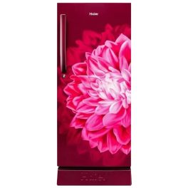 Haier 190 Liter, 5 Star Single Door Refrigerator With Base Drawer, Ice Making in 60 Minutes, Easy To Clean Back Panel, Red Dahelia, HRD-2105PRD