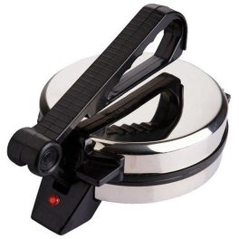 Sunflame 900-Watt Roti Maker, Stainless Steel Body And Non-Stick Cooking Plates, Silver-Black, RM1